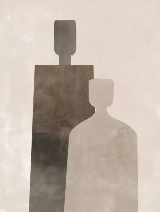 Imaginative: Together – Minimal Abstract Figures Print