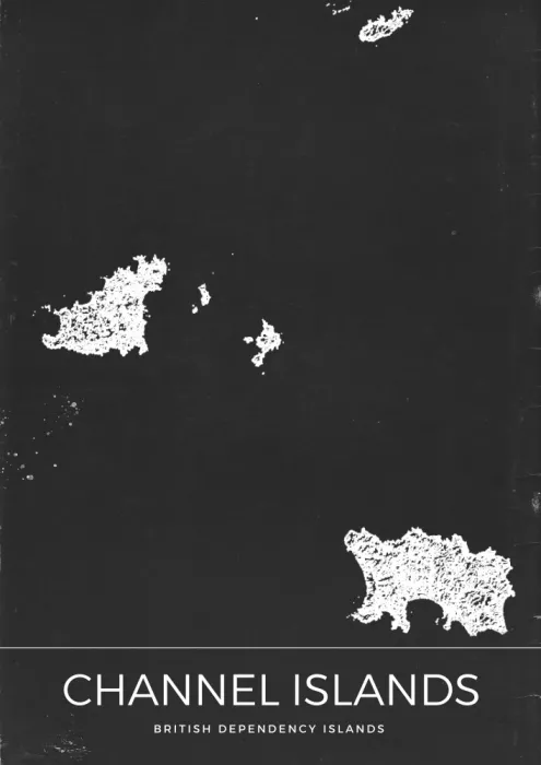 Nicholas: Mapa vintage de las Islas del Canal