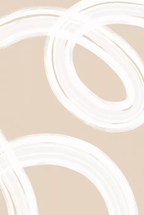 Prints, Art Melloi: Cercles de traits de pinceau minimalistes abstraits