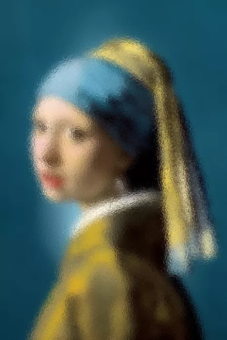 den, van Marja: Girl With Pearl - the Stained Glassed Edition