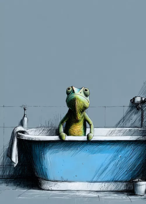 Jaszke, Justyna: Chameleon In Bathtube 2