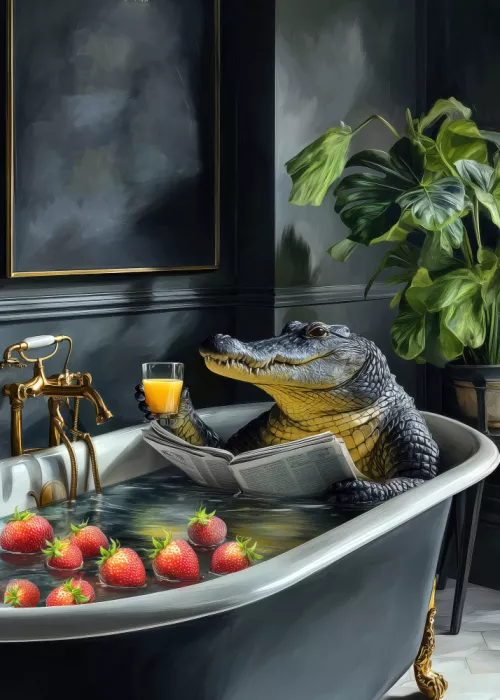 Jaszke, Justyna: Crocodile In Bathtube 1