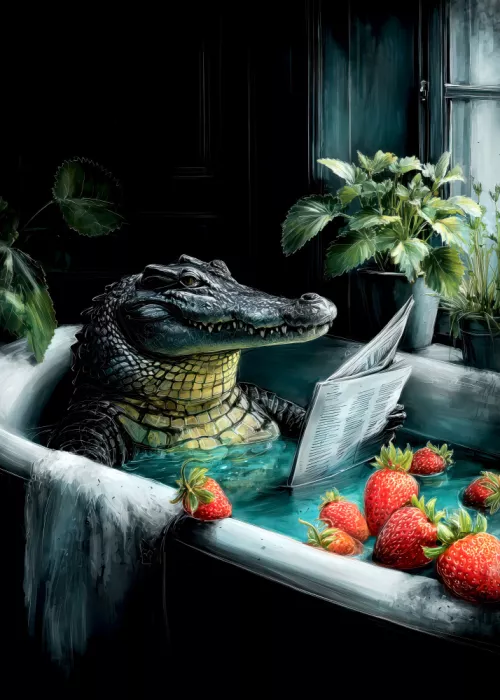 Jaszke, Justyna: Crocodile In Bathtube 4