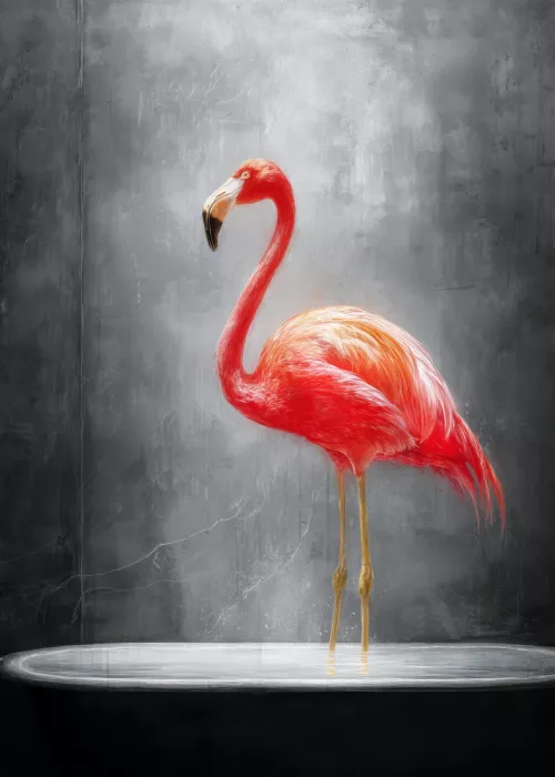 Jaszke, Justyna: Flamingo In Bathtube 1