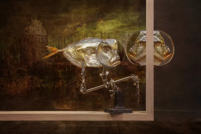 Barkow, Brig: Nature morte avec poisson-lune et loupe
