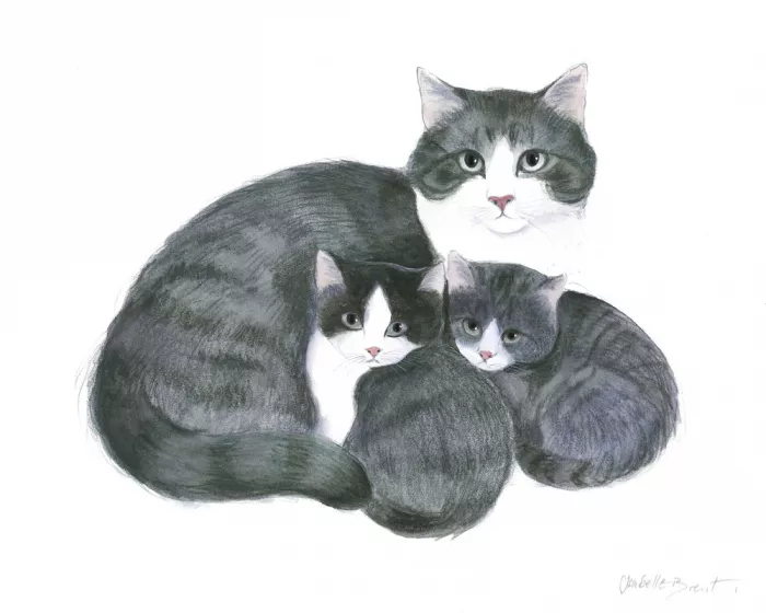 Brent, Isabelle: Gatta e due gattini