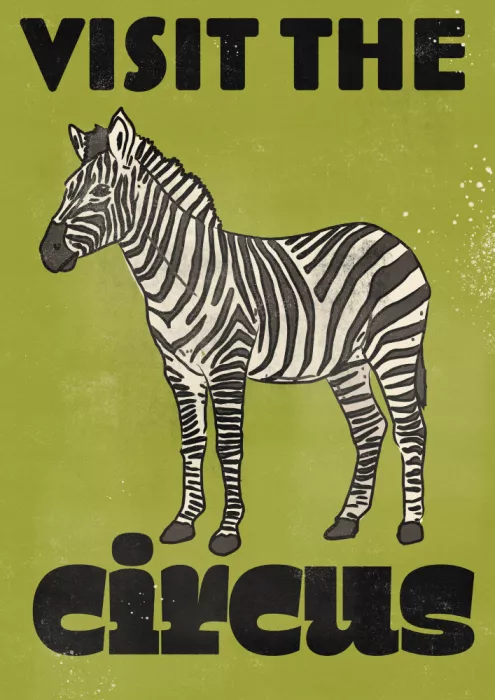 Nicholas: Vintage Visite au cirque avec zèbre