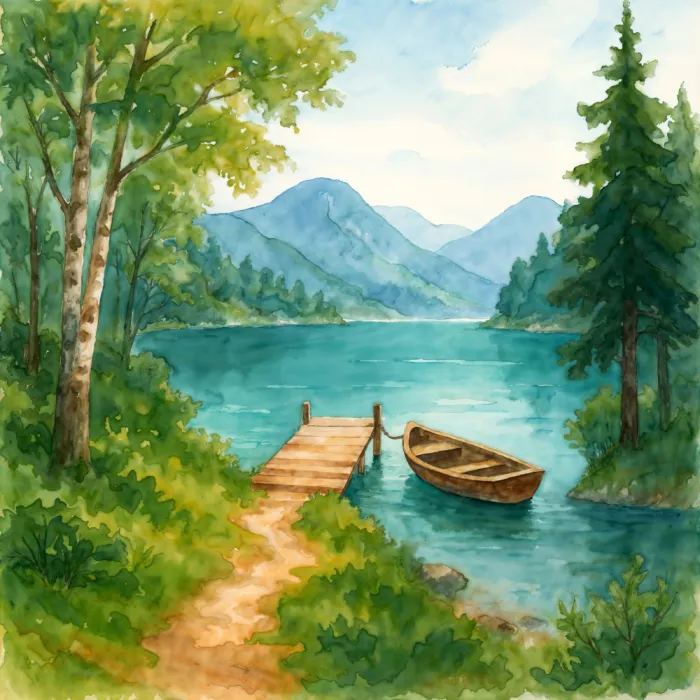 Bruns, Natalie: Barca en el lago escandinavo