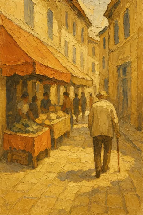 Bruns, Natalie: Summer Market Day In a Mediterranean Village