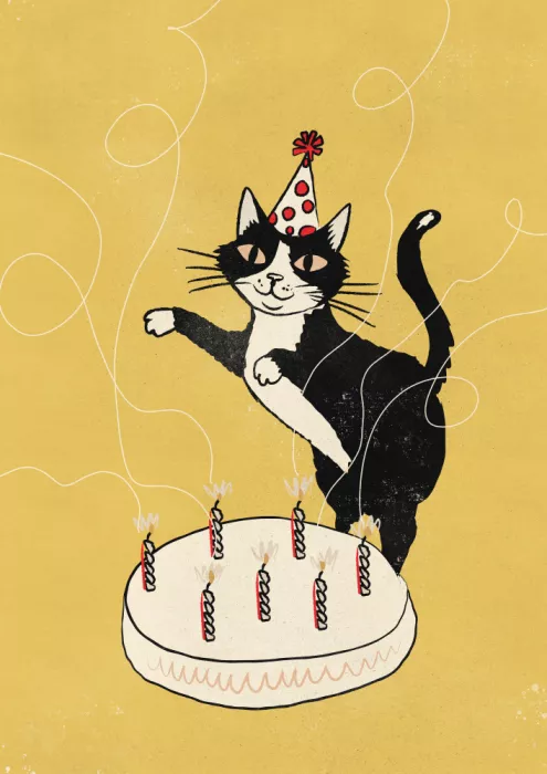 Nicholas: Gatto di compleanno vintage