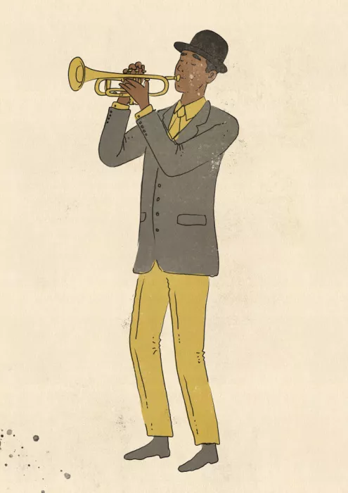Nicholas: Vintage Musicista di Tromba Jazz