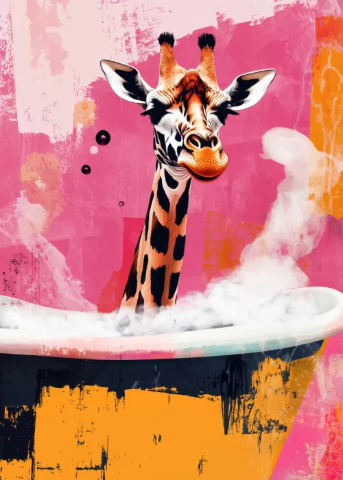 Jaszke, Justyna: Giraffe In Bathtube 1