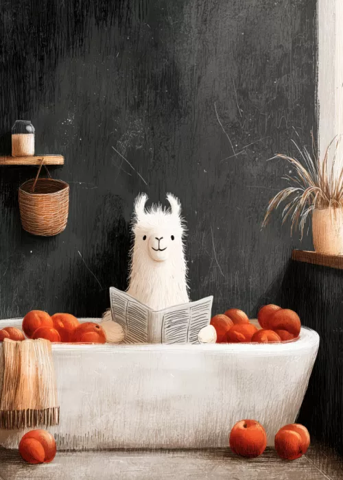 Jaszke, Justyna: Lama en la bañera 1