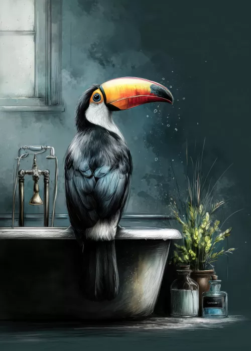 Jaszke, Justyna: Toucan In Bathtube 1