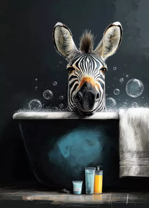Jaszke, Justyna: Zebra In Bathtube 2