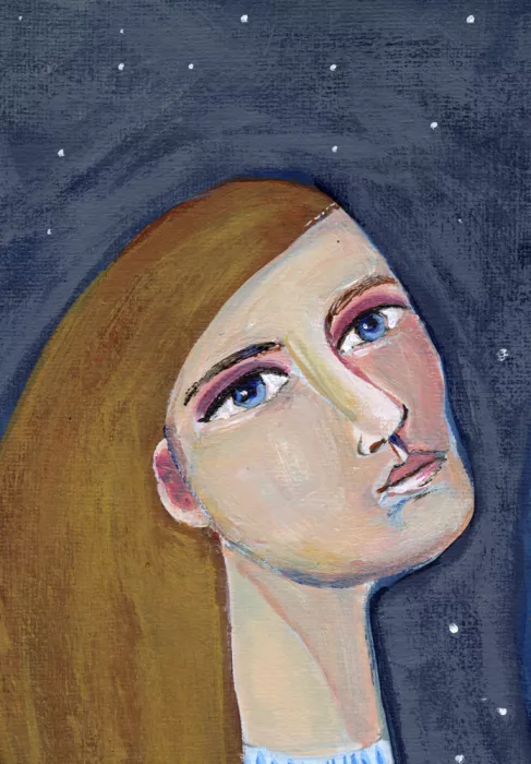 Bursic, Sharyn: Star Gazer - night sky moon and stars