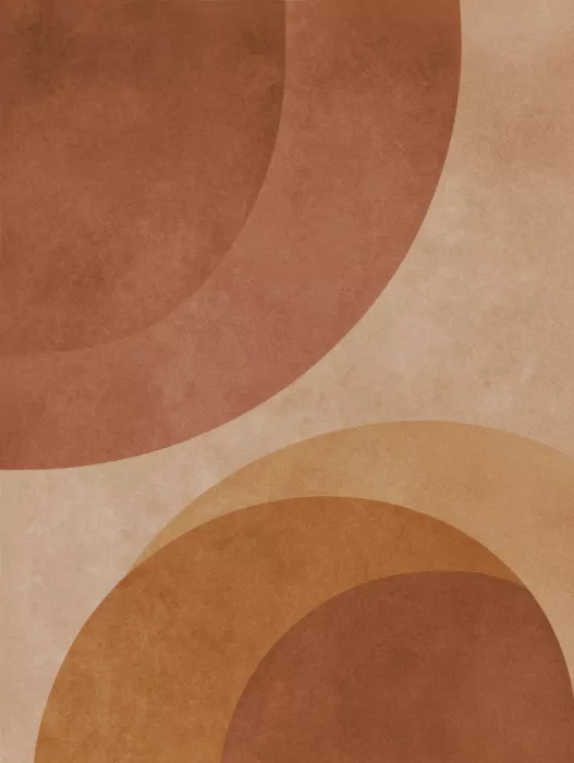 Imaginative: Terracotta Glow - Minimalist Geometric Poster