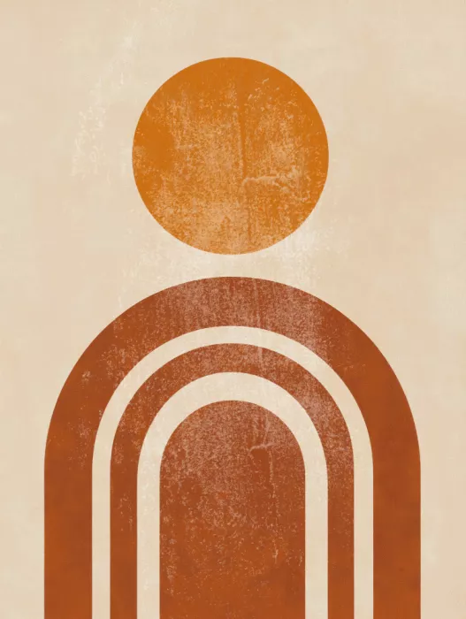 Imaginative: Abstract Retro Sun & Arch Print
