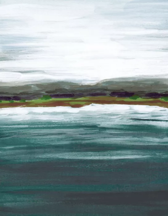 Folz, Ann Lori: Paesaggio Marina Grigio Blu