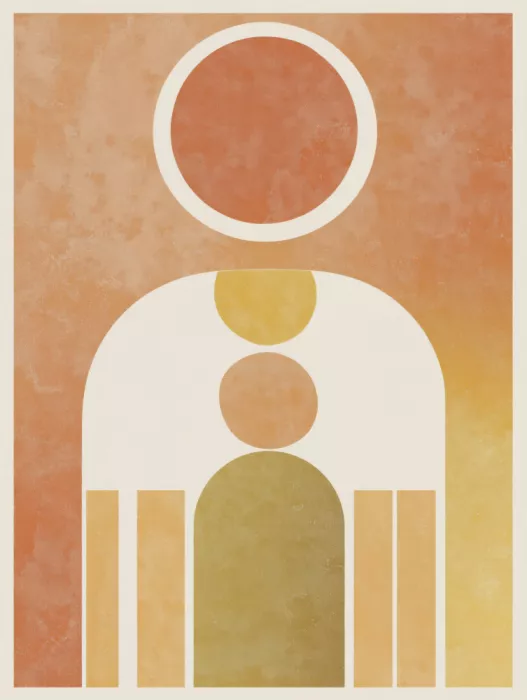 Imaginative: Sacred Balance – Abstract Geometry in Warm Earth Tones