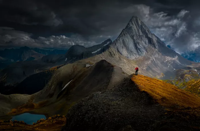 Li, Bing: Podzimní krajina v Rocky Mountains
