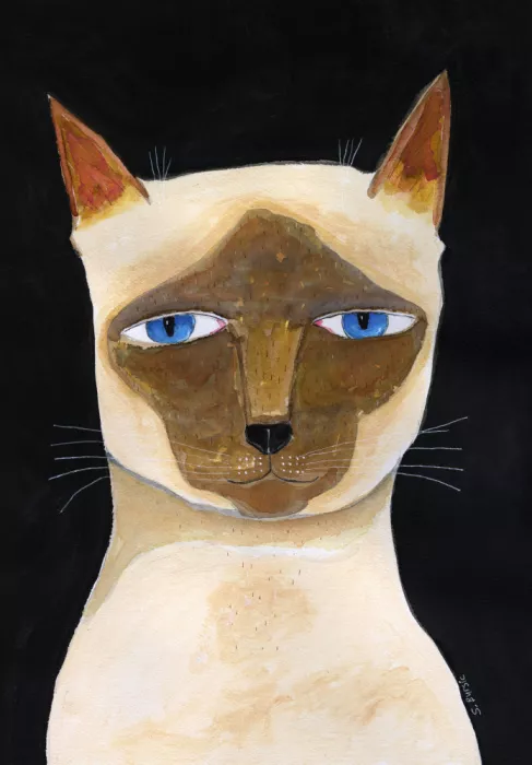 Bursic, Sharyn: Gatto siamese che osserva - amante dei gatti