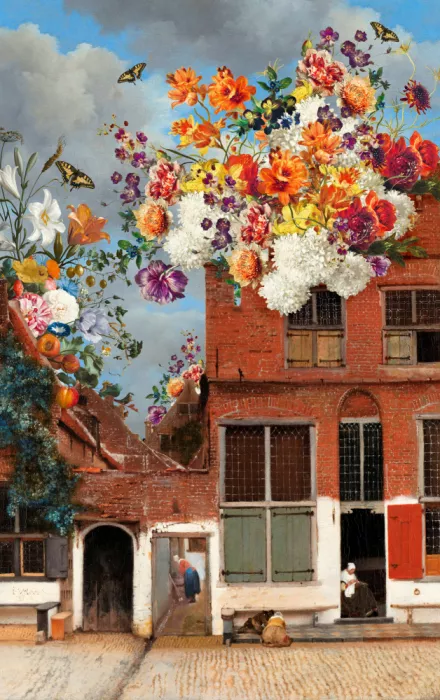 den, van Marja: Jardines en la azotea en Delft - una confusión con Johannes Vermeer
