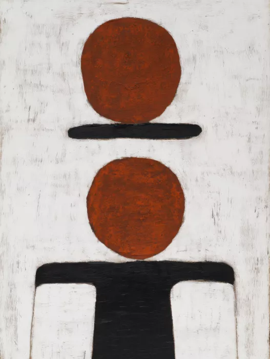Imaginative: Twin Circles – Minimalist Abstract Painting