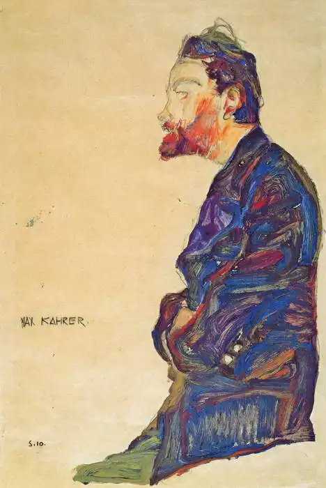Schiele, Egon: Max Kahrer z profilu
