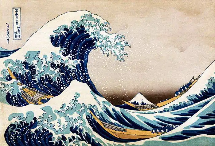 Hokusai, Katsushika: Velká vlna u pobřeží Kanagawy (The Great Wave)