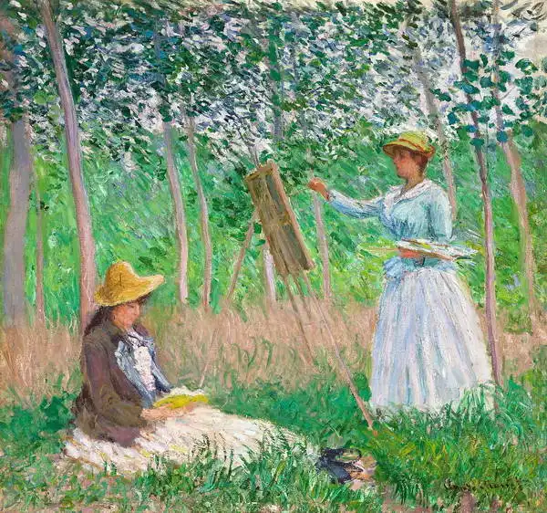 Monet, Claude: Les v Giverny: Blanche Hoschede a Suzanne Hoschede