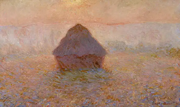Monet, Claude: Seníky, slunce v mlze