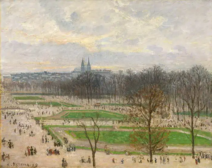 Pissarro, Camille: Zahrada v Tuileries za zimního odpoledne