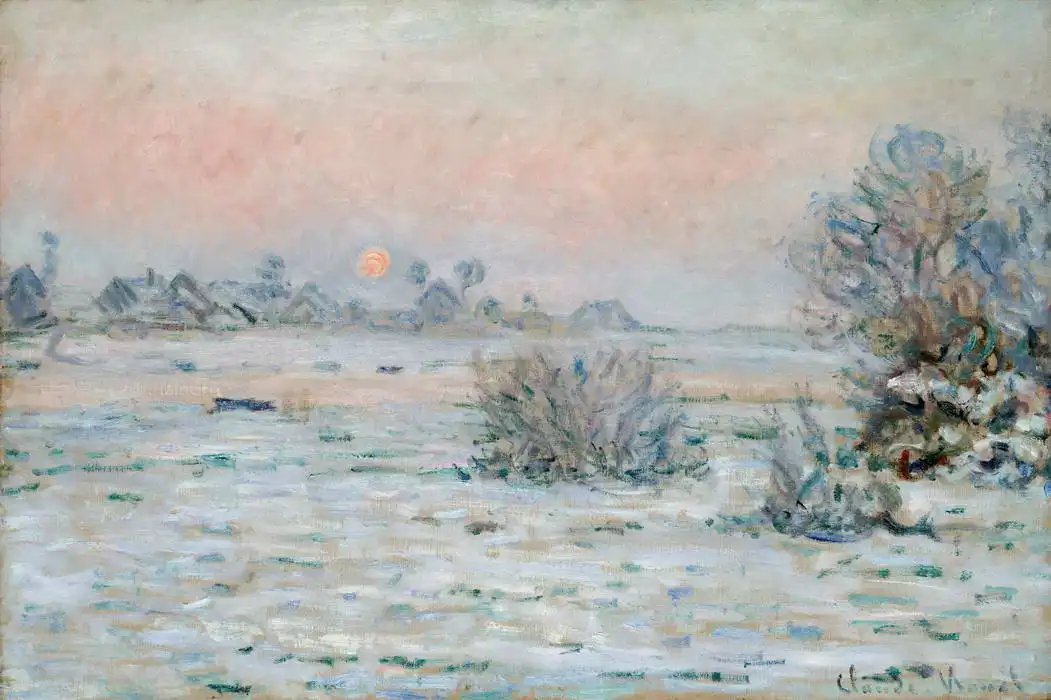 Monet, Claude: Zimní slunce v Lavacourt