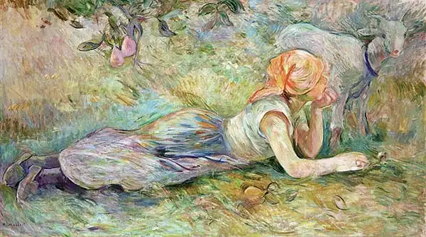 Morisot, Berthe: Odpočívající pastýřka