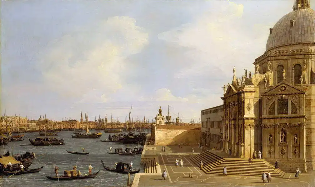 Canaletto, Giovanni: Benátky, Santa Maria della Salute