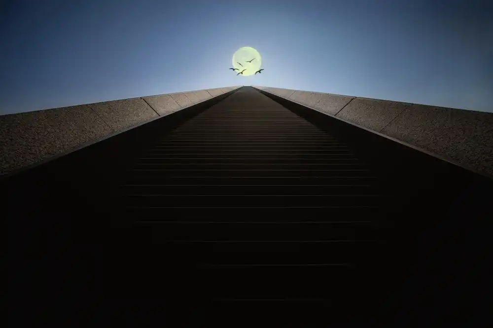 TAKAUE, Akira: Las escaleras a la luna