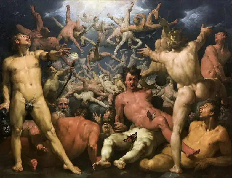 Haarlem, Cornelis van: Pád titánů