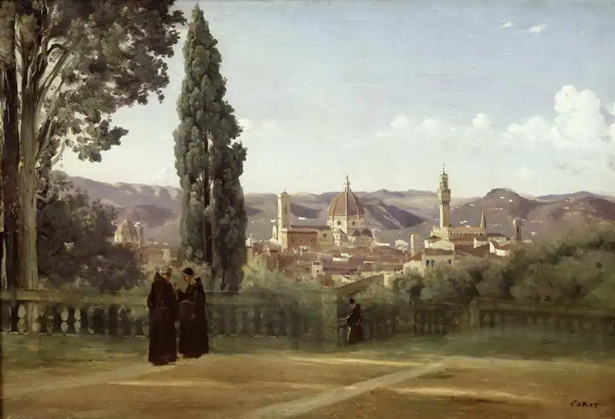Corot, J. B. Camille: Pohled na Florencii od zahrady Boboli