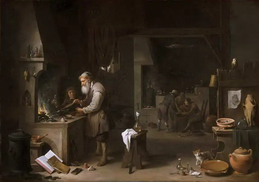 Teniers, David (ml.): Alchymista