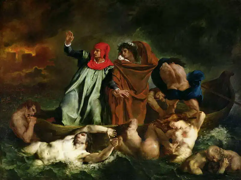 Delacroix, Eugene: Danteho bárka