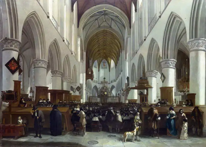 Berckheyde, Gerrit: Interiér Grote Kerk, Haarlem