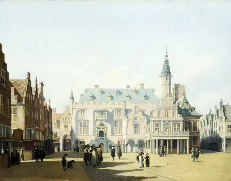 Berckheyde, Gerrit: Tržní náměstí a radnice, Haarlem