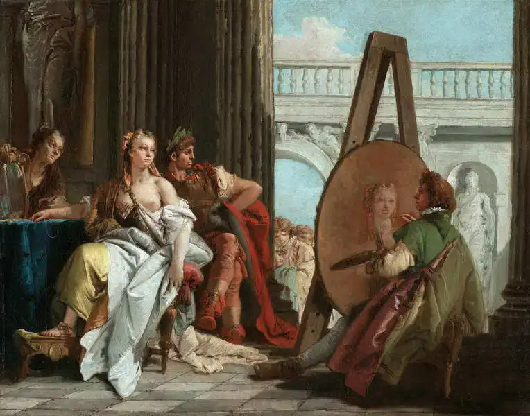 Tiepolo, Giovanni Battista: Alexandr Veliký a Campaspe v ateliéru Apelles