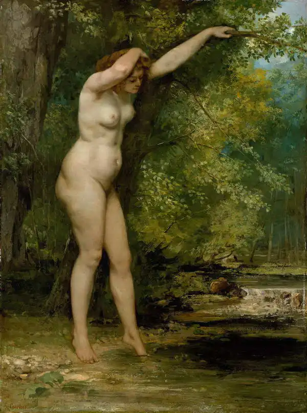 Courbet, Gustave: Mladá dívka při koupeli