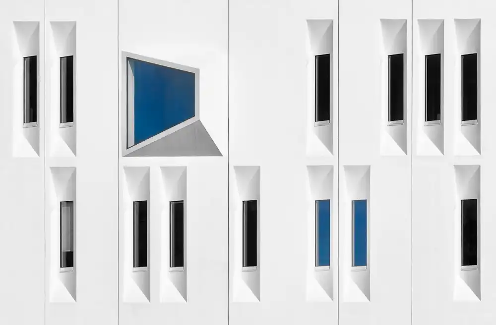 Hageman, Michiel: Composition en blanc,noir et bleu