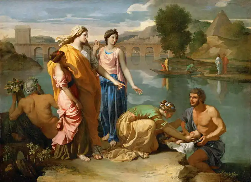 Poussin, Nicolas: Mojžíš zachráněn od vody