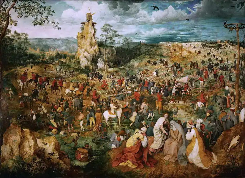 Brueghel, Pieter (st.): Procesí na Kalvárii