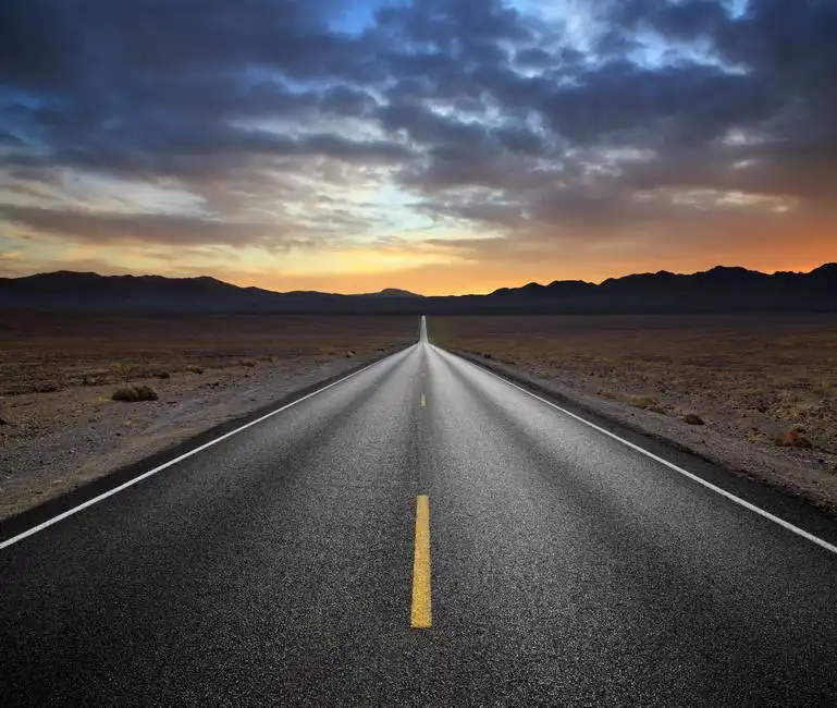 Unknown: Route dans le désert, Vallée de la Mort, Californie