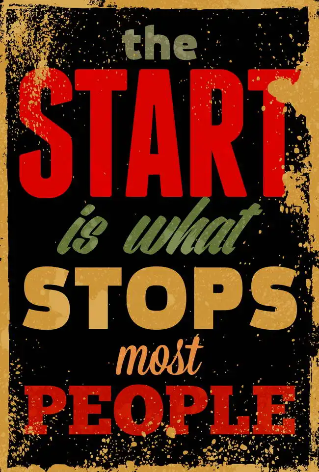 Neznámý: The start is what stops most peple
